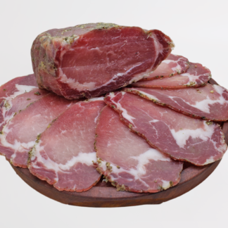 Lomito a la pimienta verde feteado