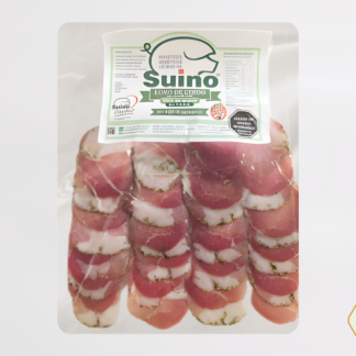 Lomo con pimienta verde sin sal agregada feteado